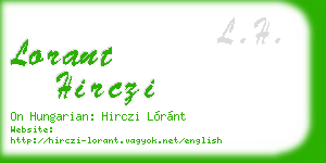 lorant hirczi business card