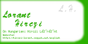 lorant hirczi business card